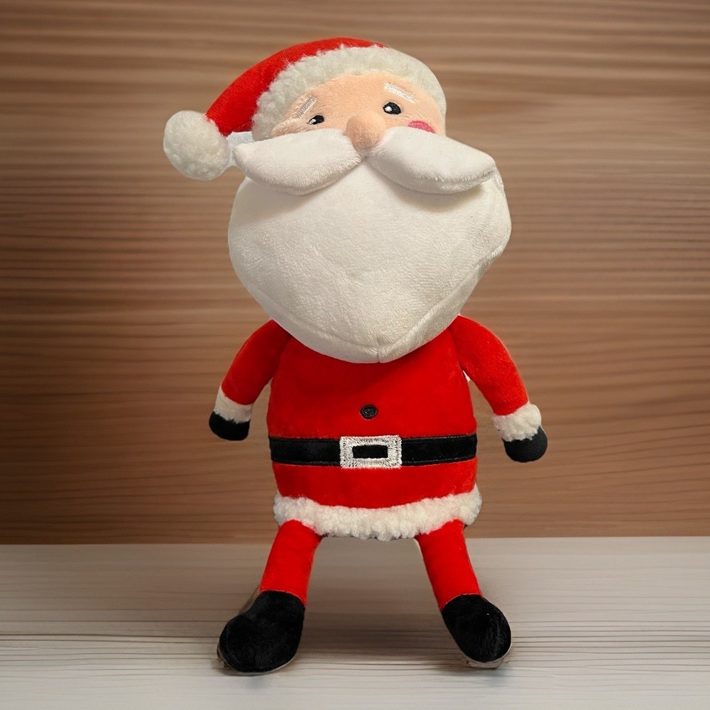 Jo-Ann Fabric Store SANTA Plush Stuffed Toy Shelf Sitter Dangle Legs 2020